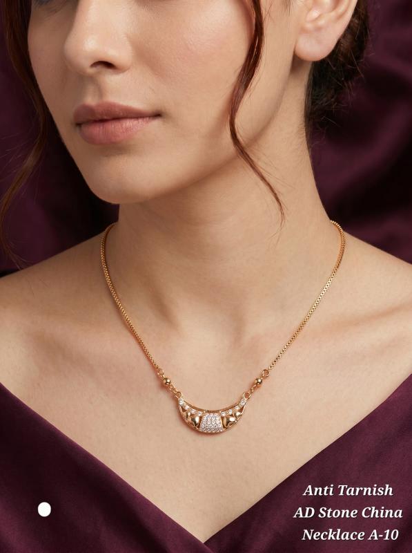 Anti tarnisha ad stone china necklace A 9 Artificial jewelry wholesalers